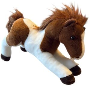 Aurora Flopsie Tola Horse Plush Brown and White New